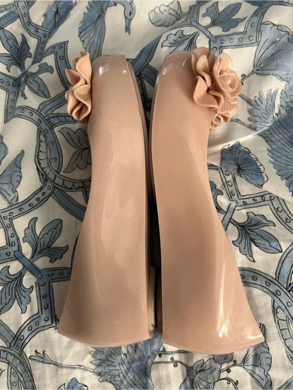 Mini Melissa Blush Pink Floral Jelly Ballet Flats